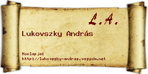 Lukovszky András névjegykártya